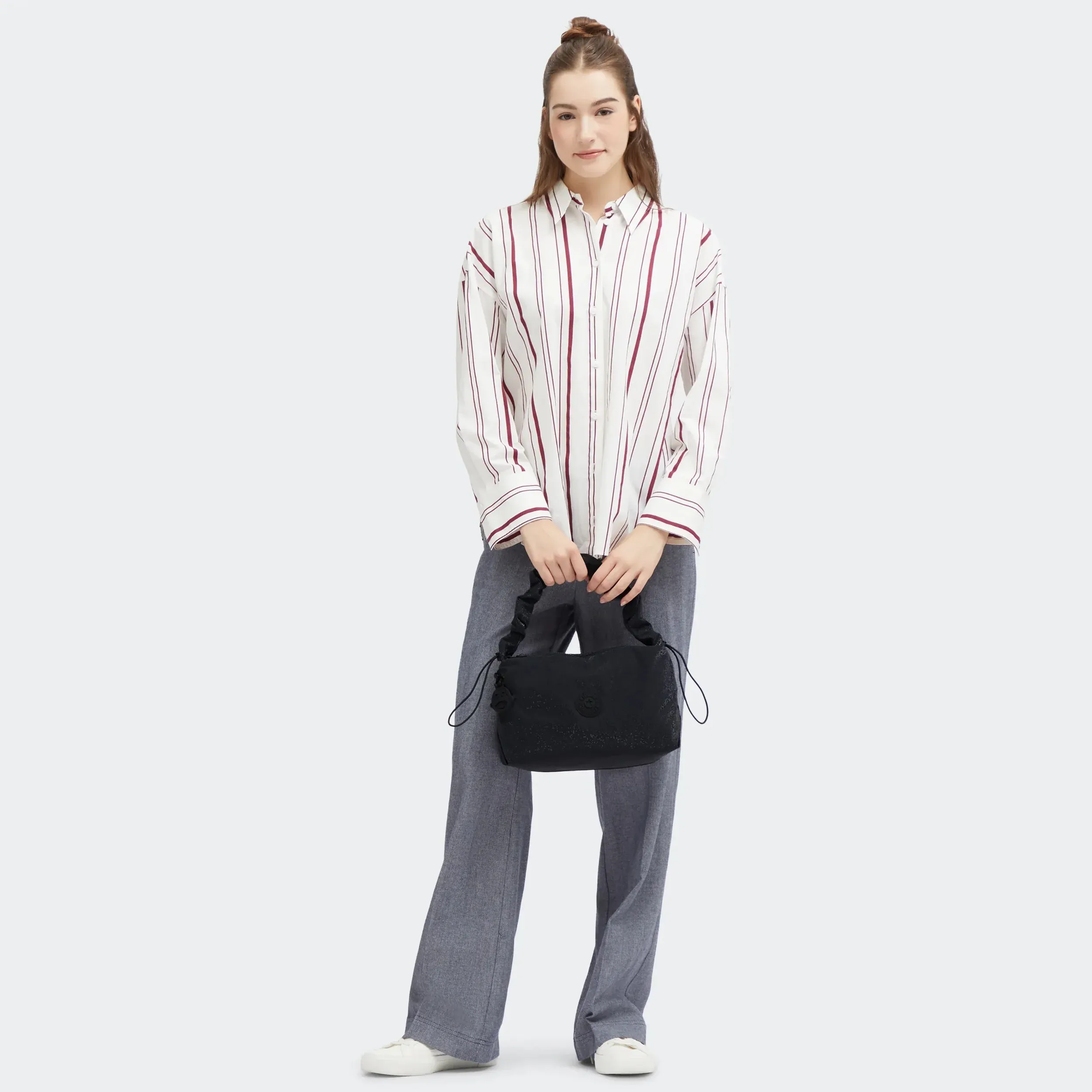 Eleni Medium glatte Satin Umhängetasche