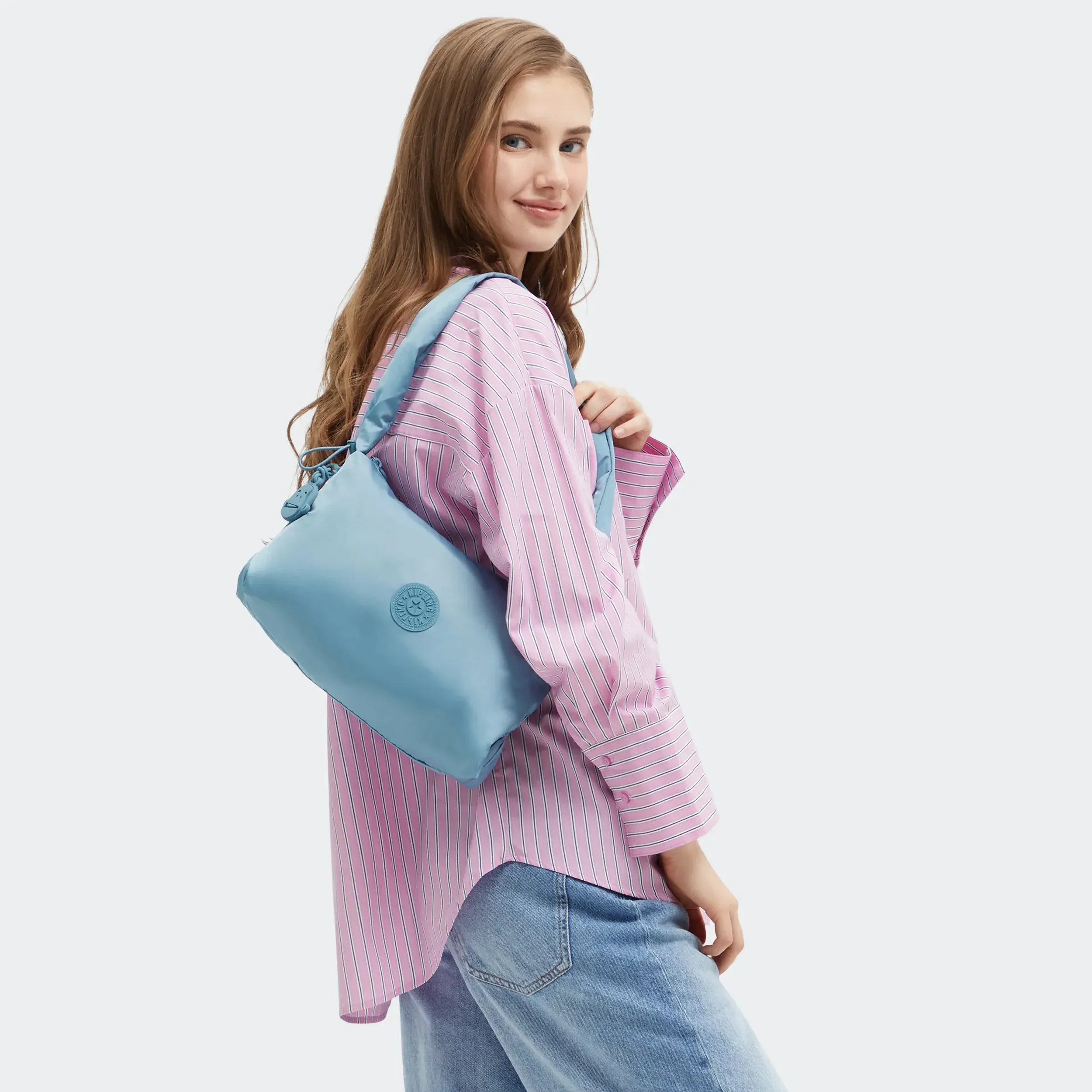 Eleni Medium glatte Satin-Handtasche
